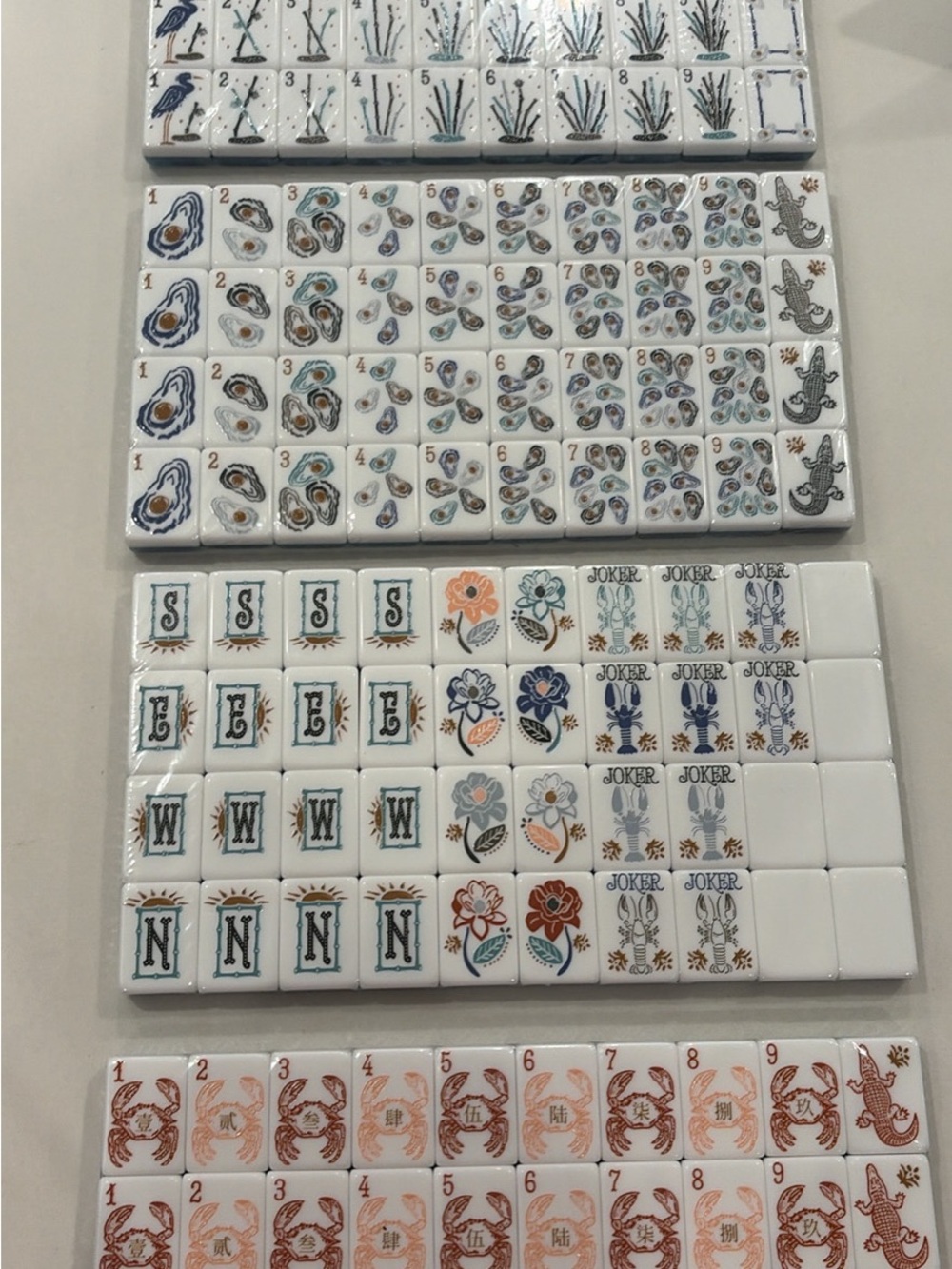 Blue and White Mahjong Tile Set - Unbranded Decorative Game Tiles - Picture 6 of 7
